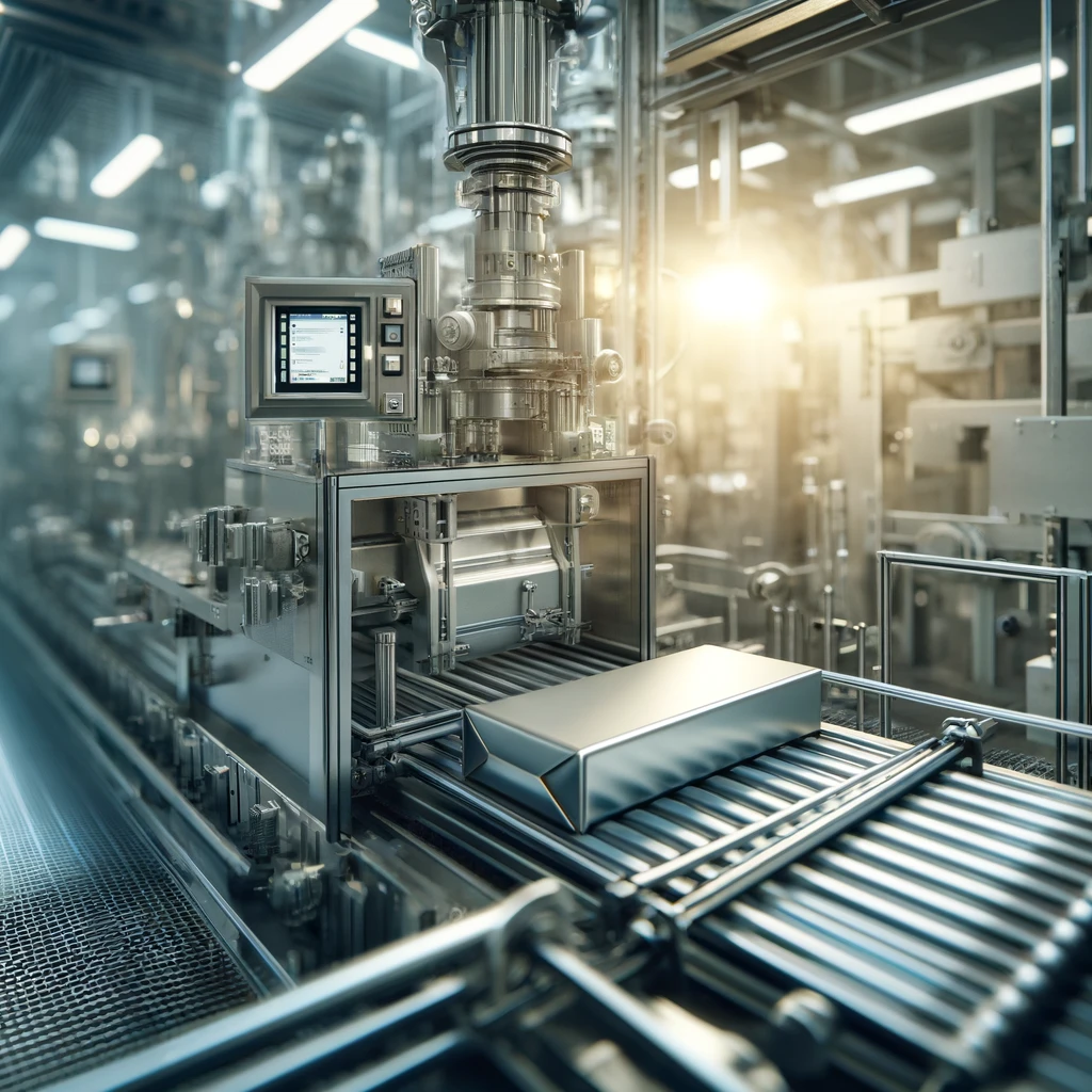 DALL·E 2024-05-17 15.04.06 - A high-quality, professional image representing the packaging industry, matching the style of images in automotive, medical technology, and electronic